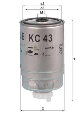 Fuel Filter KNECHT KC 43