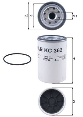KNECHT KC 362D Fuel Filter