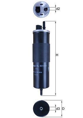 KNECHT KL 831/11 Fuel Filter