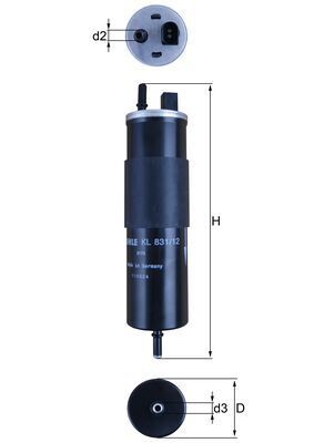 Fuel Filter KNECHT KL 831/12