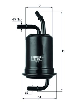 KNECHT KL 487 Fuel Filter