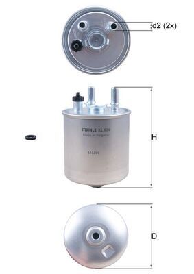 KNECHT KL 639D Fuel Filter