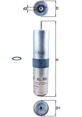 KNECHT KL 983D Fuel Filter