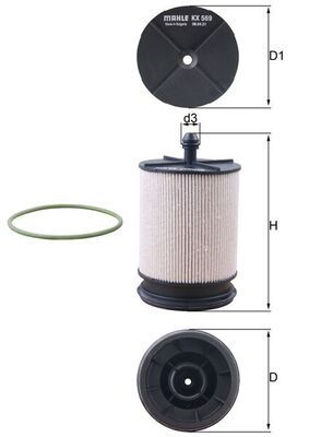 KNECHT KX 569D Fuel Filter