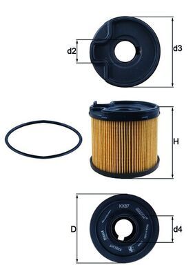 KNECHT KX 87D Fuel Filter