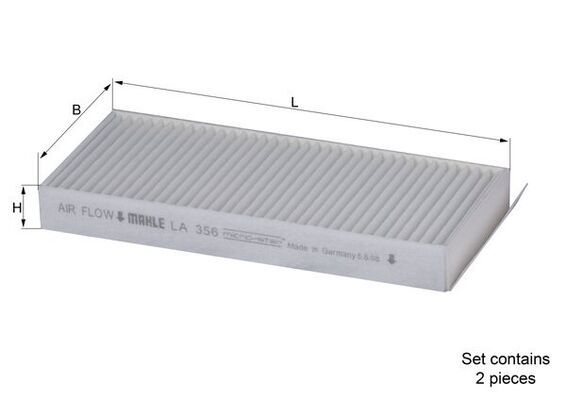 KNECHT LA 356/S Filter, cabin air