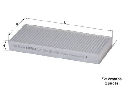 Filter, cabin air KNECHT LA 356/S