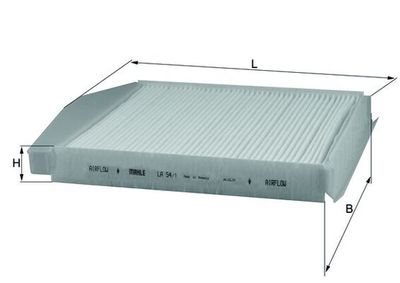 Filter, cabin air KNECHT LA 54/1