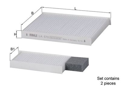 Filter, cabin air KNECHT LA 570/S