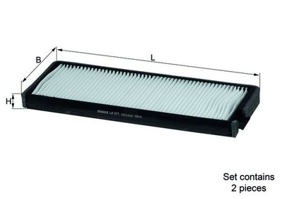 Filter, cabin air KNECHT LA 377/S