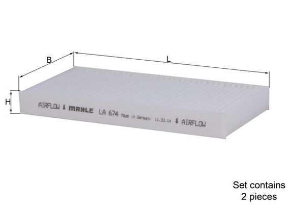 KNECHT LA 674/S Filter, cabin air