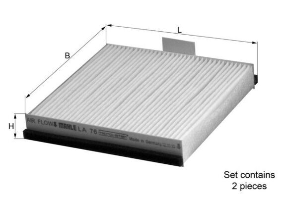 KNECHT LA 76/S Filter, cabin air