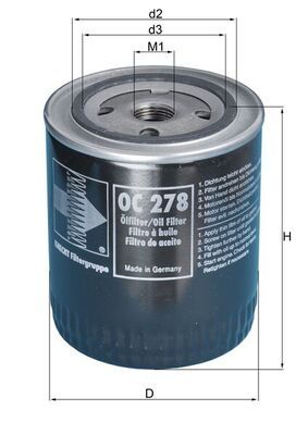 Oil Filter KNECHT OC 278