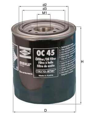 KNECHT OC 45 Oil Filter
