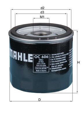 Oil Filter KNECHT OC 606