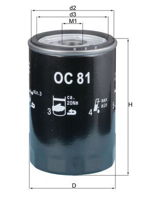 Oil Filter KNECHT OC 81
