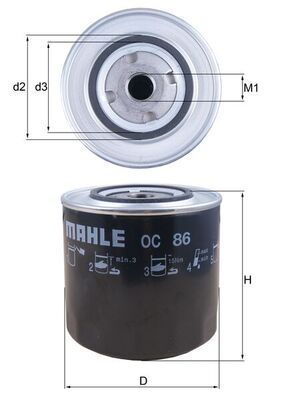 Oil Filter KNECHT OC 86