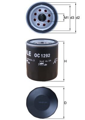 KNECHT OC 1292 Oil Filter
