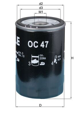 Oil Filter KNECHT OC 47 OF
