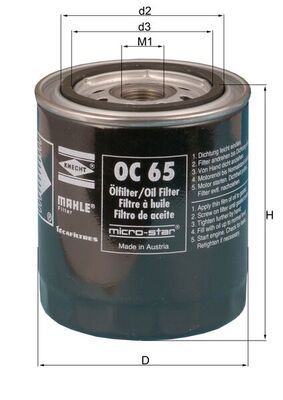 Oil Filter KNECHT OC 65