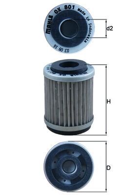 Oil Filter KNECHT OX 801