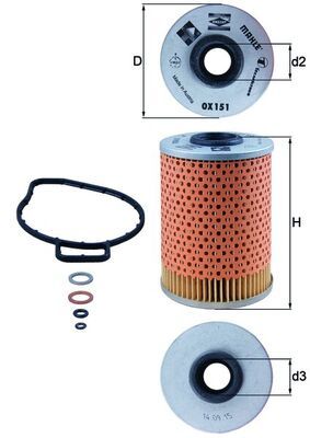 KNECHT OX 151D Oil Filter