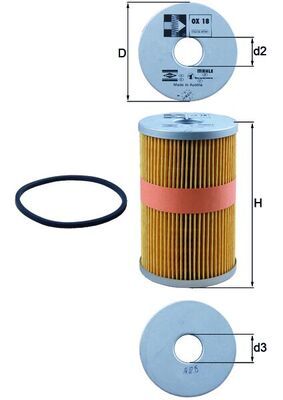 Oil Filter KNECHT OX 18D