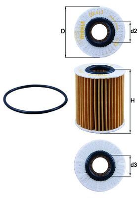 KNECHT OX 413D2 Oil Filter