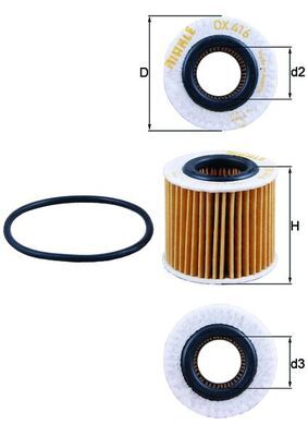 KNECHT OX 416D1 Oil Filter