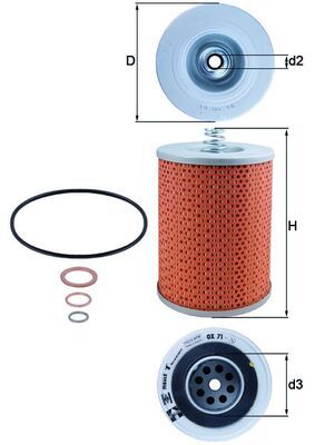 Oil Filter KNECHT OX 71D