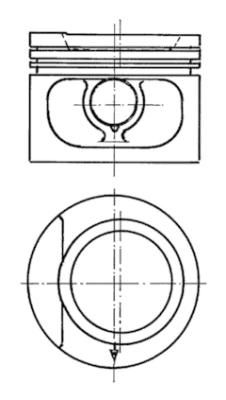 Piston KOLBENSCHMIDT 93876620