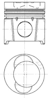 KOLBENSCHMIDT 99683600 Piston