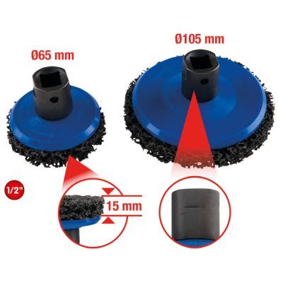 Sanding disc set, wheel hub grinder KS TOOLS 100.4035
