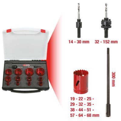 KS TOOLS 129.5580 Hole Saw Set