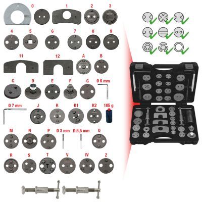 KS TOOLS 150.1970 Turn/Reset Tool Set, brake caliper piston