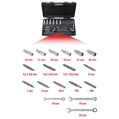 Tool Set, shock absorber piston rod KS TOOLS 150.9430