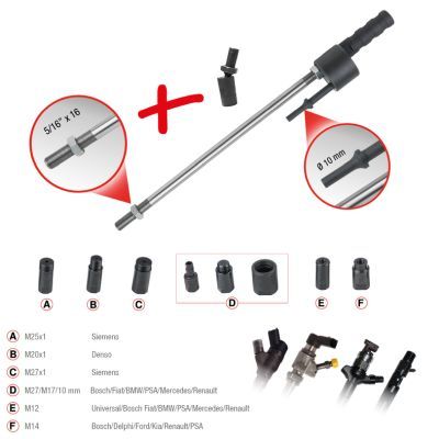 Disassembly Tool Set, common rail injector KS TOOLS 152.1450