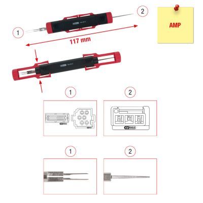 Release Tool, flat-/round plug KS TOOLS 154.0012
