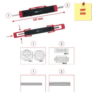 KS TOOLS 154.0013 Release Tool, flat-/round plug
