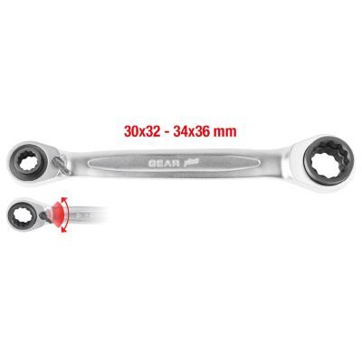 Ratchet Double Ring Spanner KS TOOLS 503.4554