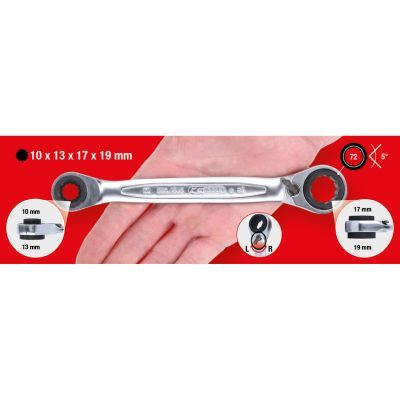 Ratchet Double Ring Spanner KS TOOLS 503.4565