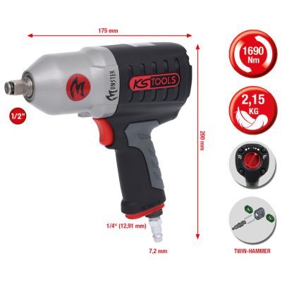 KS TOOLS 515.1210 Impact Wrench (compressed air)