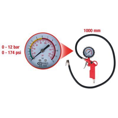 KS TOOLS 515.1920 Compressed-air Tyre Pressure Gauge/Inflator