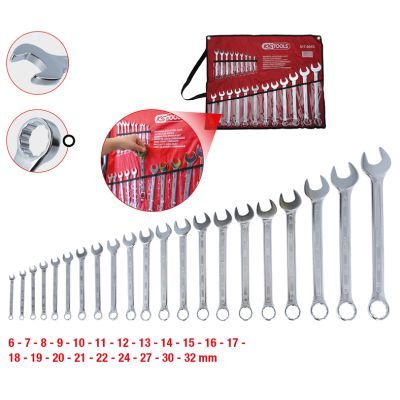 Spanner Set, ring/open ended KS TOOLS 517.0043