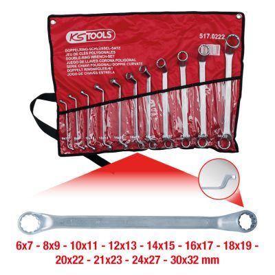Double Ring Spanner Set KS TOOLS 517.0222