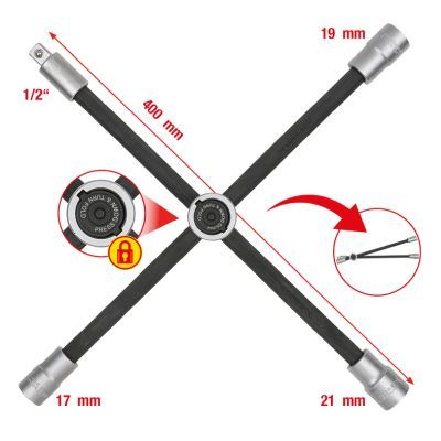 KS TOOLS 518.1154 4 Way Wheel Brace