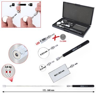 Workshop Mirror Set KS TOOLS 550.1145