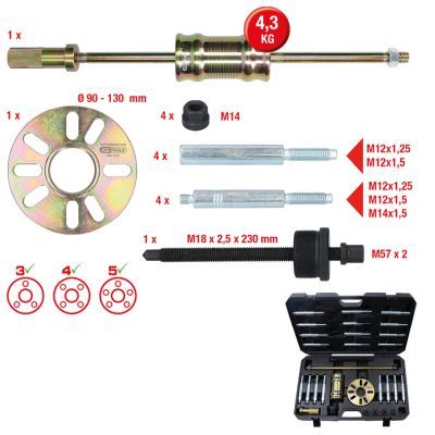 Mounting Tool Set, wheel hub/wheel bearing KS TOOLS 700.1530