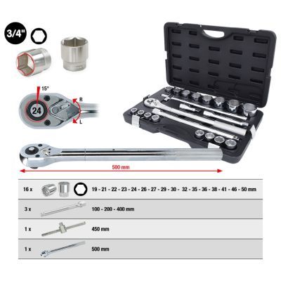 Socket Wrench Set KS TOOLS 911.0721