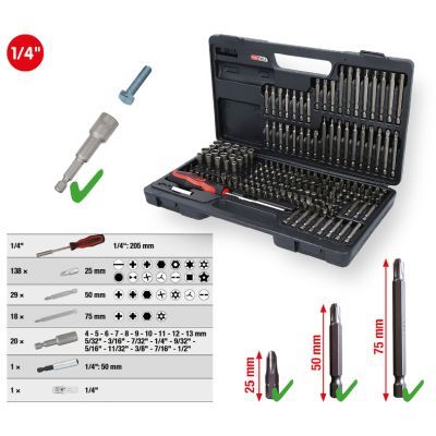Kit, screwdriver bits KS TOOLS 911.2008